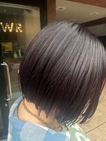 ロアー 葛西店(RAWR hair) 【RAWR】ぷつっとボブ×チェリーパープル!深みカラー/透明感