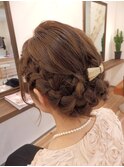 大人可愛い大きめ編み込み