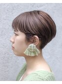 ベージュ#ダブルカラー#マッシュショート#ケアブリーチ#豊橋