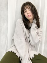 エムスラッシュ たまプラーザ(M.SLASH)&nbsp;フェザーバング/ダークアッシュ/くせ毛風ロング/たまプラーザz2