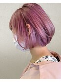 10代20代★大人可愛い!小顔ボブ×ピンクアッシュカラー