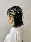 ボブパーマ/ヘアセット/金箔/ヘアアレンジ
