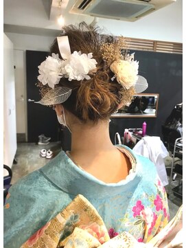 アビリティ ヘアー(ability hair) 2021　成人式　ショートボブアップスタイル