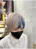 メンズスタイル!ハイトーン系『ホワイトベージュ×ブルー』