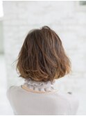 斜めバング小顔ひし形シルエット前下がりボブ20代30代40代