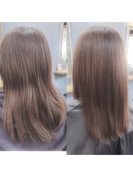 オンアンドオフ コウベ(ONandOFF KOBE) ストレートの間に質感を保つ髪質改善カラー