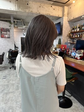 シールドヘアー 沖縄 新都心(C'LD Hair) 【C’LD 】グレー/グレージュ/ロブ/ストレートボブ/ブリーチ