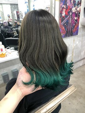 トーキョー オタクヘアー(TOKYO OTAKU HAIR) ブルーロック 糸師凛 毛先カラー グラデーションカラー 裾カラー