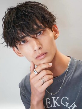 アグ ヘアー リガーレ 盛岡本宮2号店(Agu hair ligare) 《Agu hair》無造作パーマ風マッシュnumberA.×BLEACHi】マット