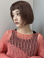 トリッカ シブヤ(TRICCA SHIBUYA) ミニボ/顔まわりレイヤー/ショートバング/ココアベージュ
