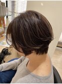 ショートボブ×コテパーマ