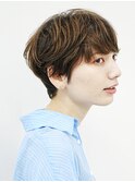 くびれショート・ボブ/丸顔/前髪あり/絶壁解消/40代/30代/長め