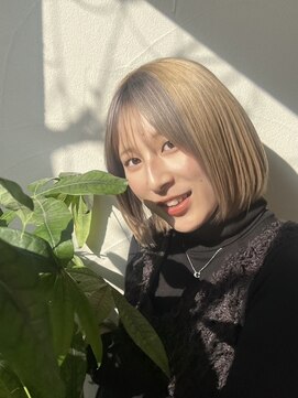 ミュー(miyuu) "顔骨格似合わせカット,切りっぱなしボブ