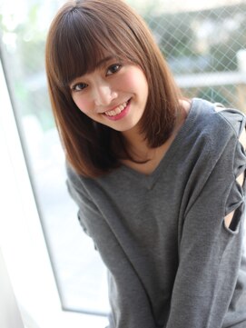 マイラ 銀座(myla) 小顔ミニ外ハネボブイメチェンワイドバング美髪ホワイトブロンド