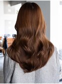 ☆フェミニンロング大人かわいいぱっつん前髪レイヤーカット小顔
