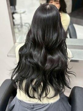 ベレーザシェルト(Beleza scelto) 15447艶髪アッシュブラックグレージュ韓国風巻きレイヤーカット