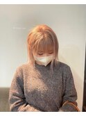 透明感オレンジ×垢抜けヘア/小倉