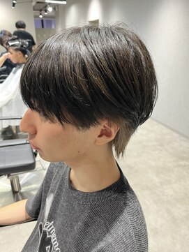 テクト バイアッシュ 吉祥寺店(Tect by Ash) ツーブロック刈り上げなしラウンドマッシュウルフインナーグレー