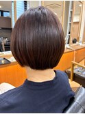 【髪質改善カラー】オレンジブラウン×ショートボブ