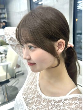 ビューブルー 亀戸錦糸町(VIEW BLUE) 美髪グレージュ韓国レイヤー小顔ロングセミディ顔周り前髪