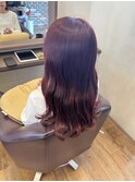 白髪があってもオシャレなカラー#松山美容室#カシスレッド