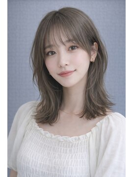 レム 仙台店(L.E.M) 【外ハネレイヤーボブ/オリーブグレージュ】