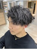 men's/メンズツイストスパイラルパーマ/ナチュラルアップバング