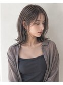 ナチュラルショート×ハイライト×アッシュ