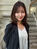 カシェ ナカザキ(CACHE NAKAZAKI) ミディアムレイヤー/レイヤーカット/シースルーバング