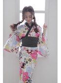 大人かわいい♪浴衣三つ編みアレンジ
