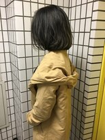 ラべリー 池袋(LOVELEY)&nbsp;お客様スタイル１１１　ネイビーグレージュボブ