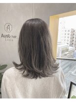 オーストヘアー リュウール(Aust hair Lueur) 外ハネボブ×シフォンベージュ