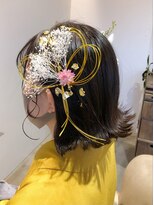 ヘアアンドメイク オプシス(Hair&Make OPSIS)&nbsp;【外ハネショートボブの袴ヘアアレンジ♪】