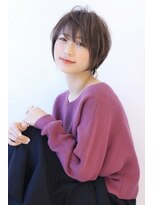 オーロ 宝塚店(ORO)&nbsp;ひし形シルエット束感ショートパーマ韓国マッシュグレーベージュ