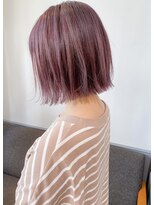 シキクーパー ヨコハマ(siki cooper)&nbsp;ピンクベージュ × 切りっぱなしボブ[横浜/横浜駅]
