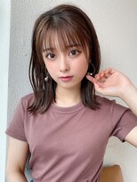 20代30代40代小顔外ハネミディアムひし形シルエットくびれミディ