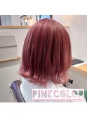 ブリーチカラーでピンクに!