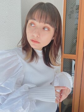 ルービック 豊中(Rubik's) 小顔ウルフインナーカラーレイヤーボブ20代30代40代