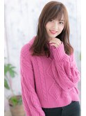 毛先カール女子力UP♪チョコブラウンくせ毛風セミディa1