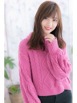 ミック 日暮里店(miq) 毛先カール女子力UP♪チョコブラウンくせ毛風セミディa1