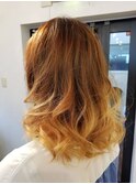 髪質改善×グラデーションカラー(モーレンジ)【ヘアメイク 凛】