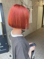 ヘアプレイスソル (HAIR PLACE SoL) 艶髪ミニボブ×アプリコットレッド