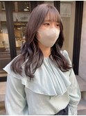 【松本咲花】韓国風顔まわりレイヤー/サイドバング/グレージュ