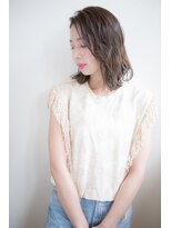 コリ 氷川台店(cori)&nbsp;ロブヘア/オリーブベージュ/ロングレイヤー/鎖骨ミディアム