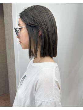 ガーデンヨコハマ(GARDEN YOKOHAMA) オリーブベージュ切りっぱなしボブこなれモディイメチェン前髪