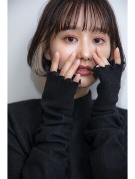 マイ ヘア デザイン 岡崎(MY hair design) 前髪/マチルダボブ/ピンクベージュ/インナーグレージュ/岡崎