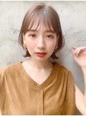 前髪イメチェン美髪シースルーバング薄めバング#243e0115