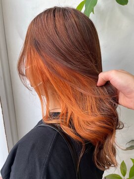 アン ブリーチ 大宮駅東口店(UN BLEACH) 【インナーカラー♪♪】オレンジインナーカラー♪♪