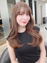 韓国風小顔効果のレイヤーカット×髪質改善縮毛矯正[銀座]