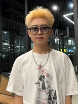 エルマーク 神戸三宮(L-MARK)&nbsp;アップバングツーブロックダブルカラーブリーチメッシュ